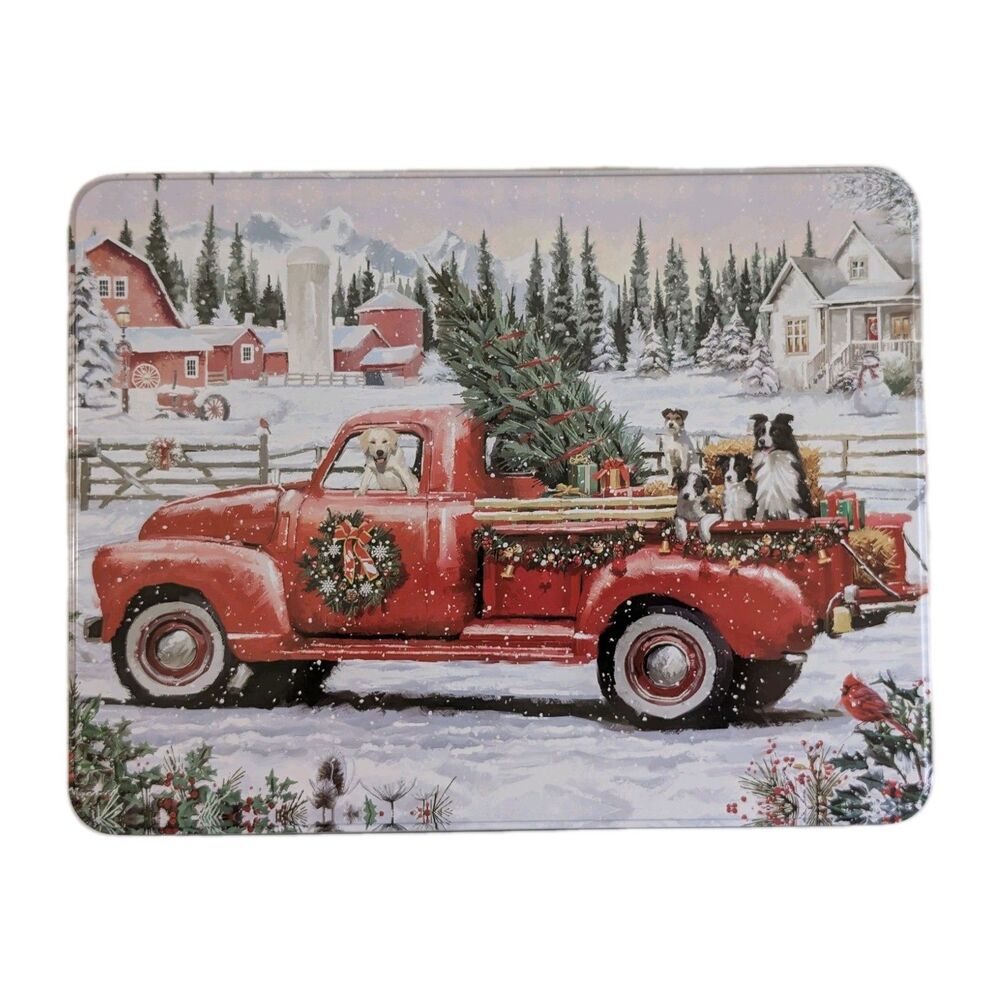 New & Sealed! Charming Red Truck Christmas Puzzle in Decorative Tin | 300-Piece